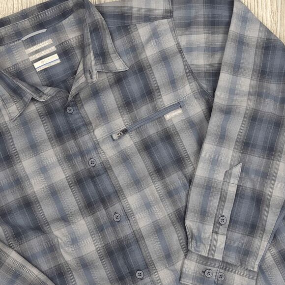 Columbia Men's XXL 2XL Omni Wick Omni Shade Sun Protection Button Down Shirt - Picture 6 of 9